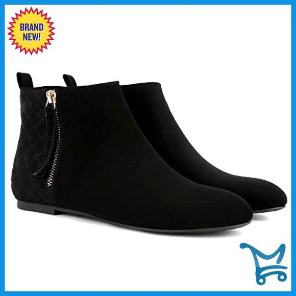 Women Women\'s Ankle Boots Flat Low Heel Zipper Chelsea Booties Winter Fall Fashion